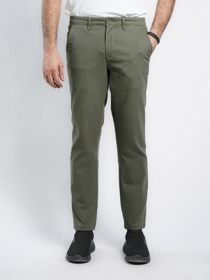 Olive Straight Fit Chino Pant