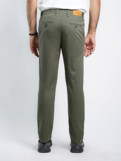 Olive Straight Fit Chino Pant