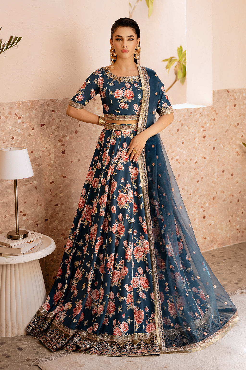 Charmeuse Zarposh Jahanara Embroidered Stitched 3 Piece Festive Suit