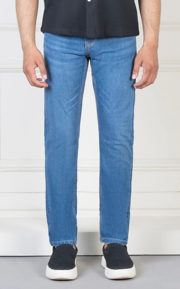 STRAIGHT FIT JEANS MID BLUE
