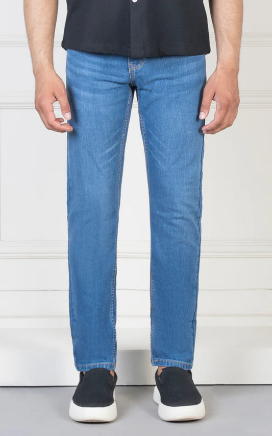 STRAIGHT FIT JEANS MID BLUE