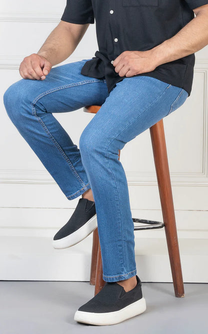 STRAIGHT FIT JEANS MID BLUE