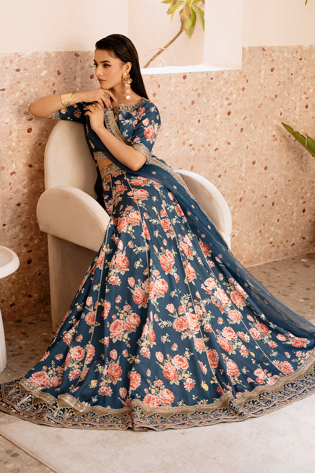 Charmeuse Zarposh Jahanara Embroidered Stitched 3 Piece Festive Suit