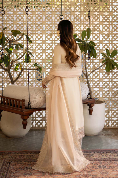 Mehmal Zarposh Jahanara – Embroidered Lawn Unstitched 3 Piece Festive Suit with Silk Dupatta & Cotton Trouser