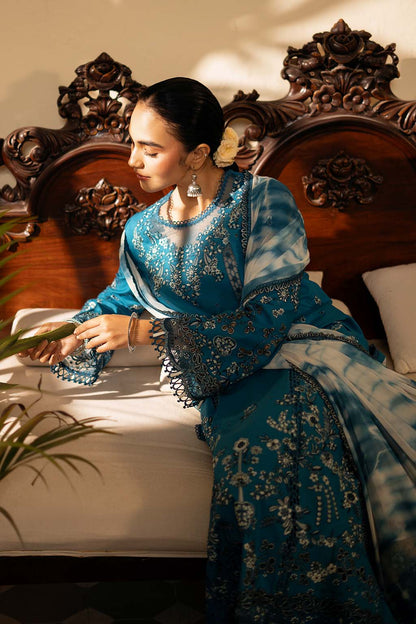 Azal Zarposh Jahanara Embroidered Unstitched 3 Piece Festive Lawn Suit with Chiffon Dupatta