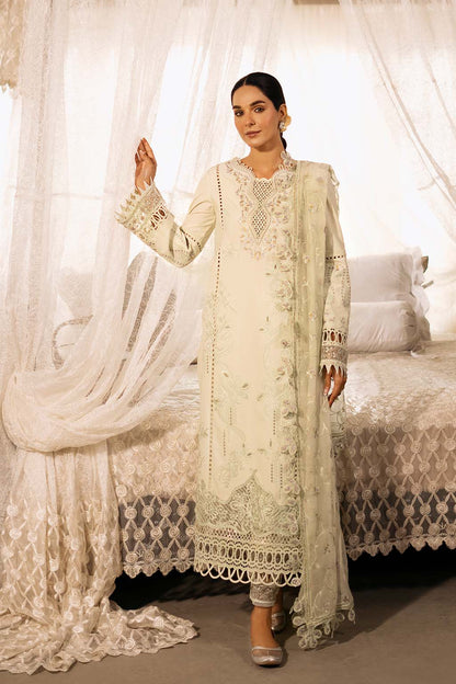 Zarina Zarposh Jahanara Embroidered Unstitched 3 Piece Festive Lawn Suit with Chiffon Dupatta
