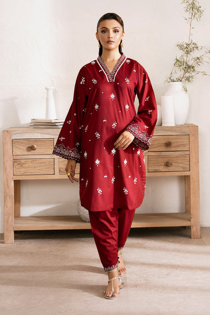 Jasper Zarposh Jahanara Embroidered Stitched 2 Piece Festive Suit – Cotton Shirt & Trouser