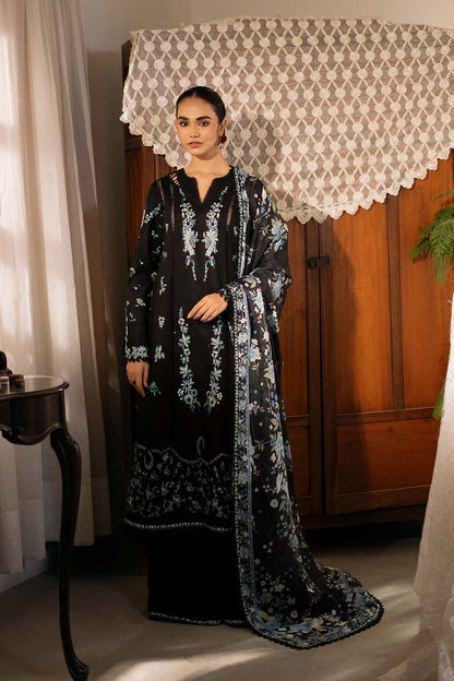 Mahzadi Zarposh Jahanara Embroidered Unstitched 3 Piece Festive Lawn Suit with Silk Dupatta