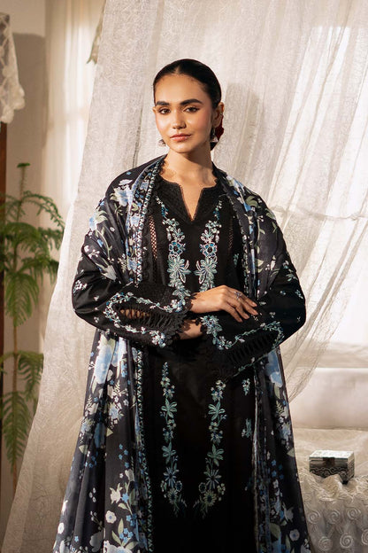 Mahzadi Zarposh Jahanara Embroidered Unstitched 3 Piece Festive Lawn Suit with Silk Dupatta