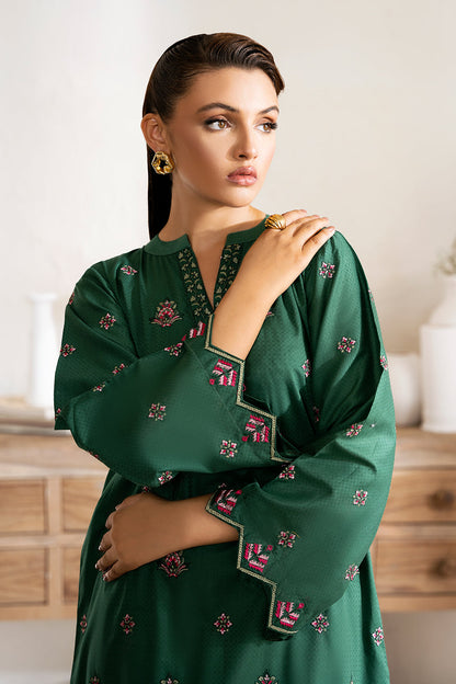 Jade Zarposh Jahanara Embroidered Stitched 2 Piece Festive Suit – Cotton Shirt & Trouser