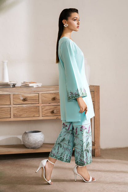Aqua Zarposh Jahanara Embroidered Stitched 2 Piece Festive Suit – Cotton Shirt & Trouser