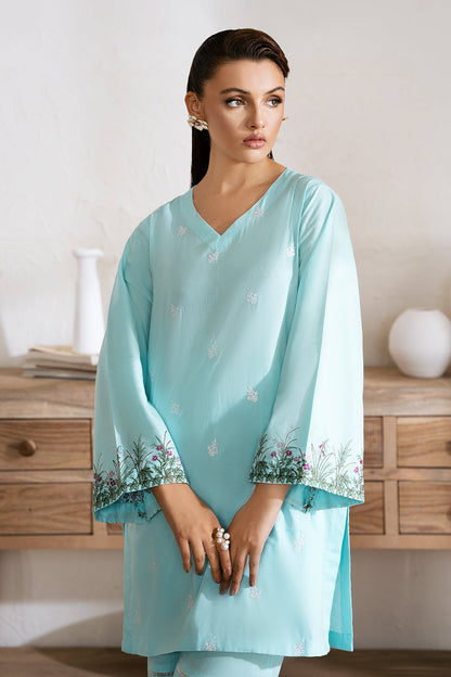 Aqua Zarposh Jahanara Embroidered Stitched 2 Piece Festive Suit – Cotton Shirt & Trouser