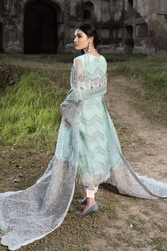 Roohi‑06 Zarposh Jahanara – Luxury Embroidered Unstitched 3 Piece Festive Net & Grip Suit with Shawl