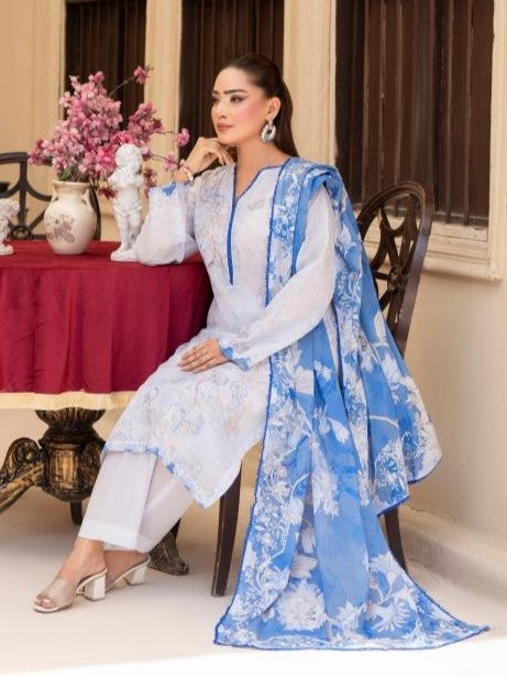 Safa iman printed lawn 3pc