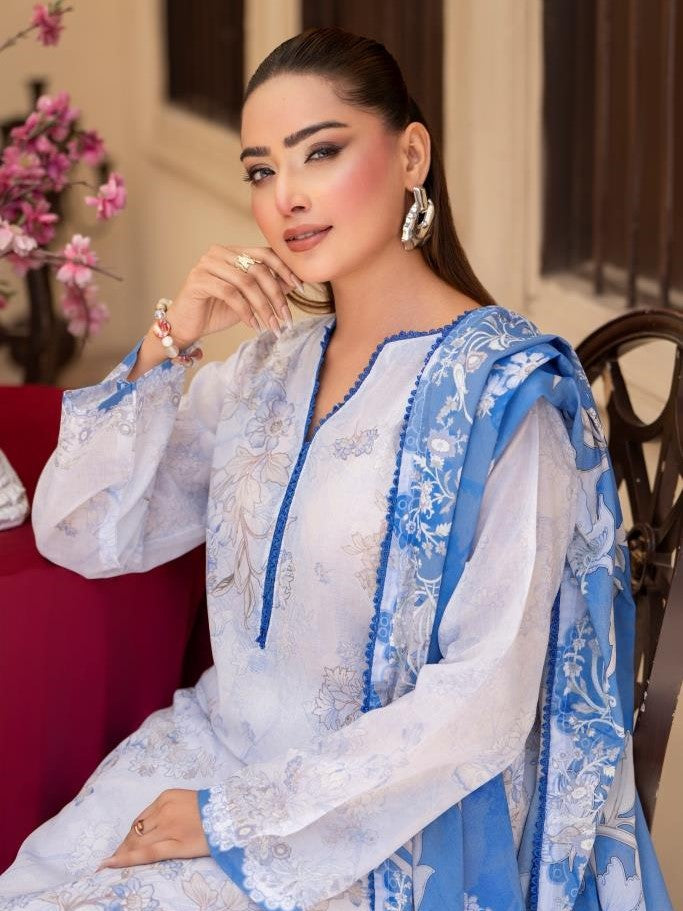 Safa iman printed lawn 3pc