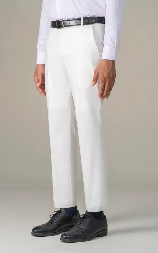 Smart Fit White Dress Pant
