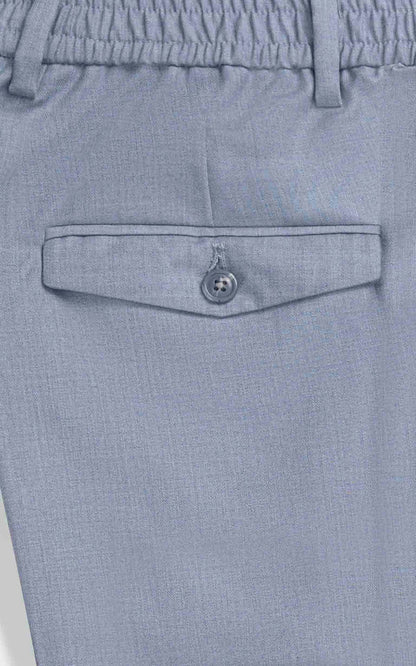 Elasticated pleated pant Light Grey