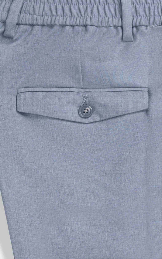 Elasticated pleated pant Light Grey