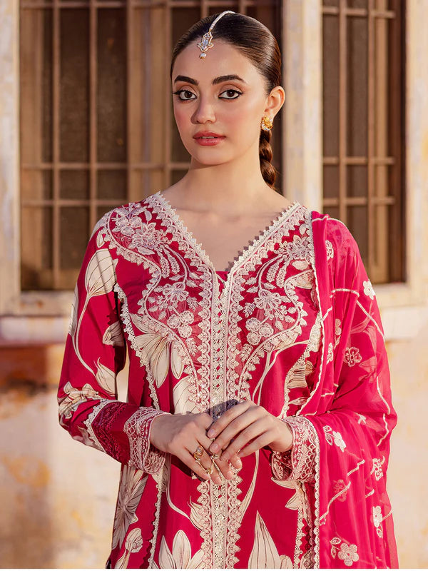 Mahnur Gulzar Luxury Embroidered Viscose 3pc