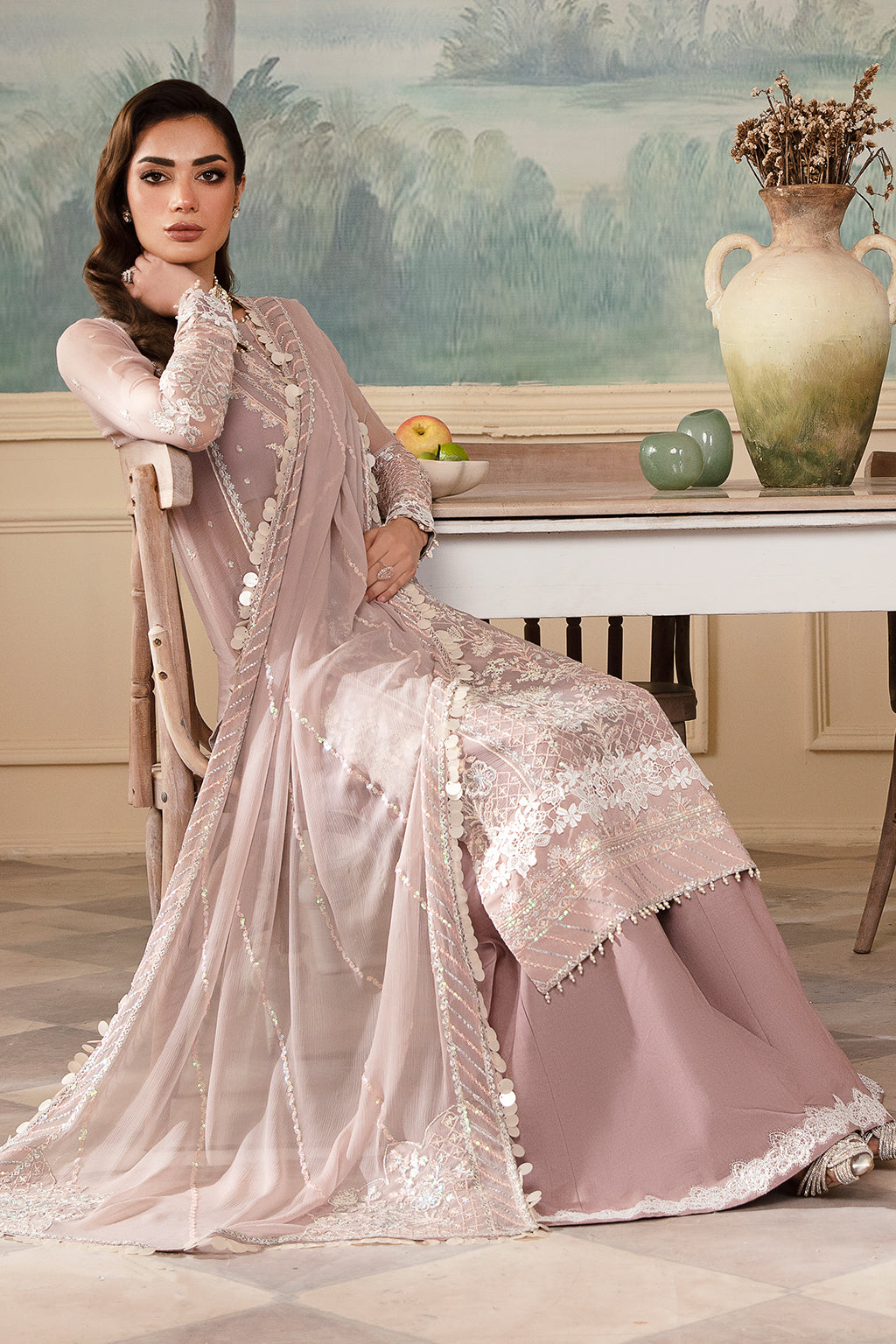 Noori Zarposh Jahanara Embroidered Unstitched 3 Piece Festive Suit