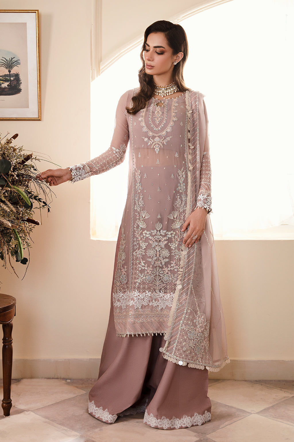 Noori Zarposh Jahanara Embroidered Unstitched 3 Piece Festive Suit