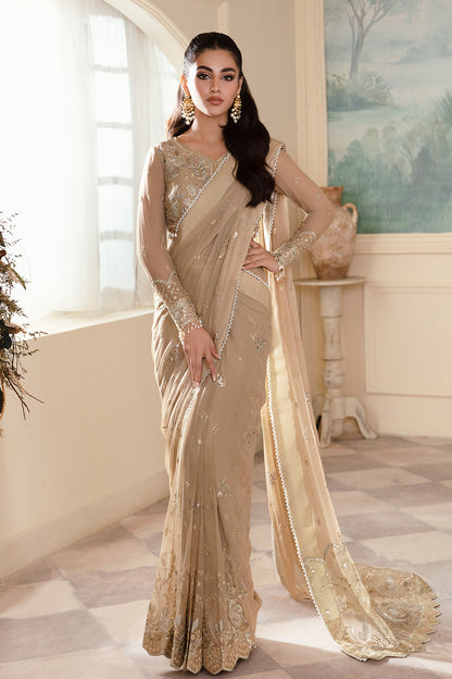 Mehru Zarposh Jahanara Embroidered Unstitched 3 Piece Festive Suit – Chiffon, Organza & Raw Silk