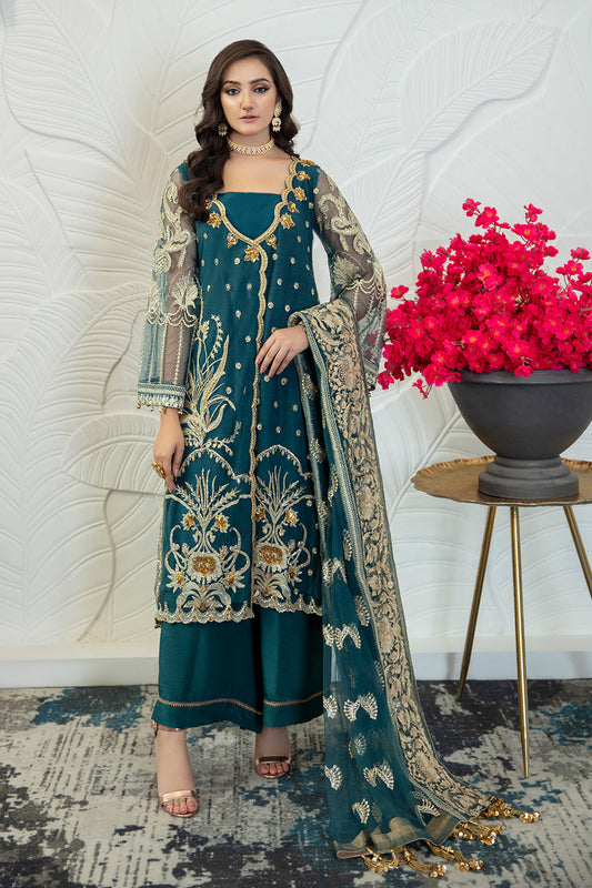 Zipporah 04  Zarposh Jahanara Embroidered Unstitched 3 Piece Festive Suit