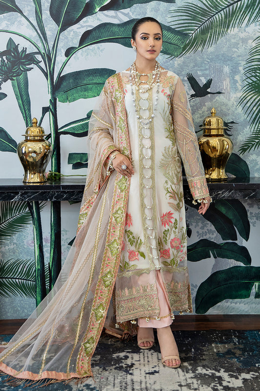 Egret 07 Zarposh Jahanara Embroidered Unstitched 3 Piece Festive Suit