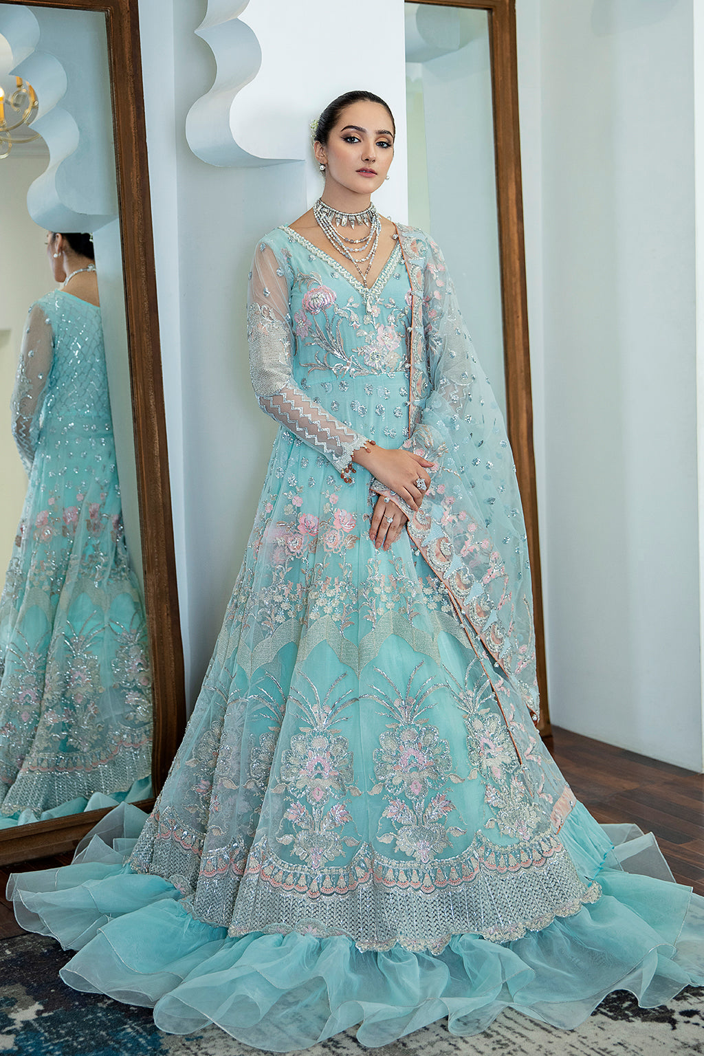Albino 06 Zarposh Jahanara Embroidered Unstitched 3 Piece Festive Suit