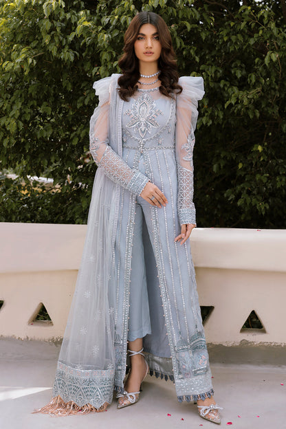 VERBENA Zarposh Jahanara Embroidered Unstitched 3 Piece Festive Suit – Net & Raw Silk Adda Work