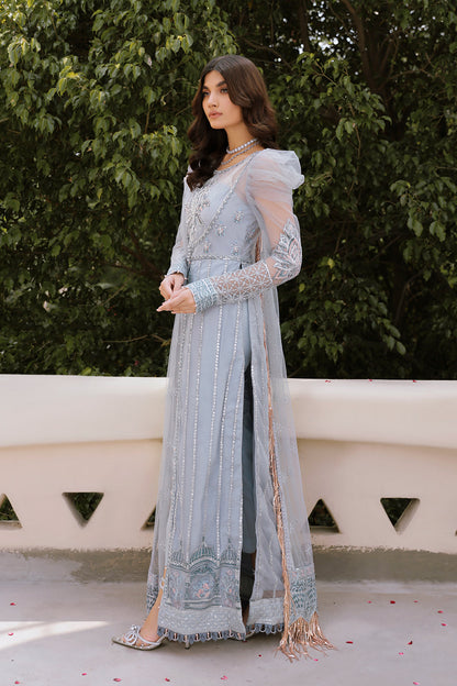 VERBENA Zarposh Jahanara Embroidered Unstitched 3 Piece Festive Suit – Net & Raw Silk Adda Work