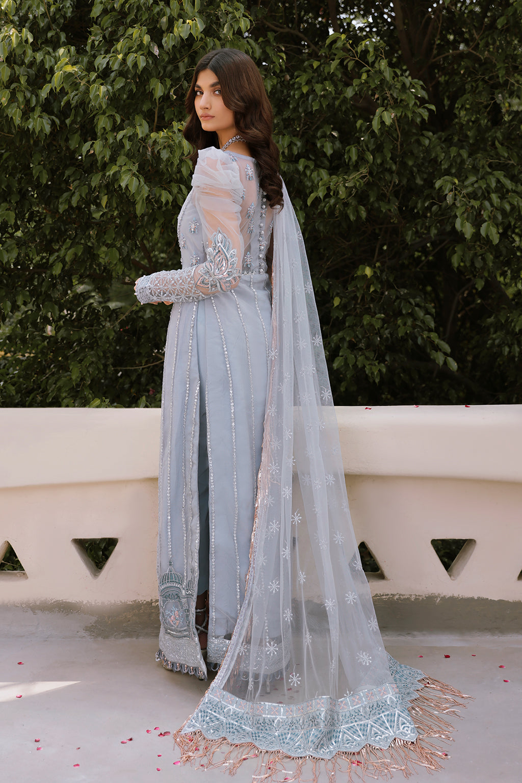 VERBENA Zarposh Jahanara Embroidered Unstitched 3 Piece Festive Suit – Net & Raw Silk Adda Work