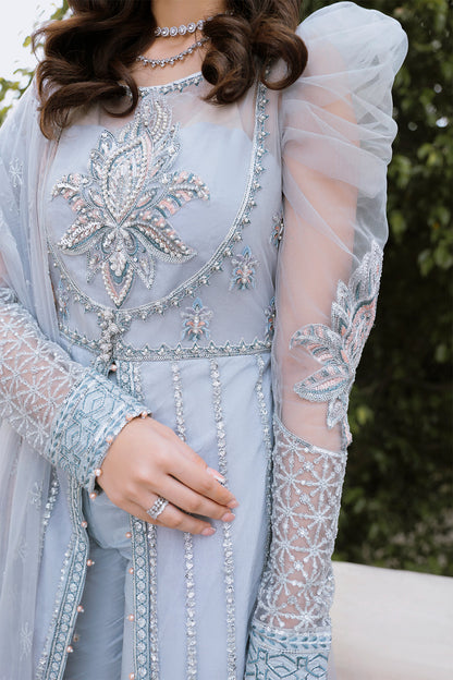 VERBENA Zarposh Jahanara Embroidered Unstitched 3 Piece Festive Suit – Net & Raw Silk Adda Work