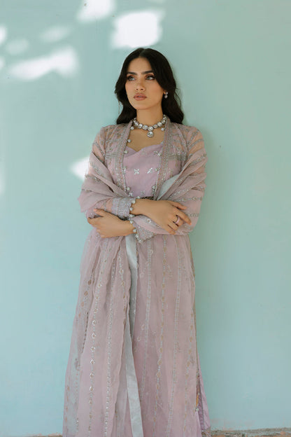 SALVIA Zarposh Jahanara – Luxury Embroidered Unstitched 3 Piece Festive Net & Velvet Suit with Hand Work