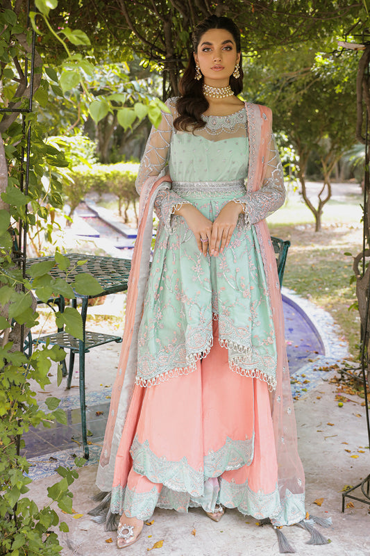 VIOLA Zarposh Jahanara – Luxury Embroidered Unstitched 3 Piece Festive Net & Velvet Suit with Hand Work