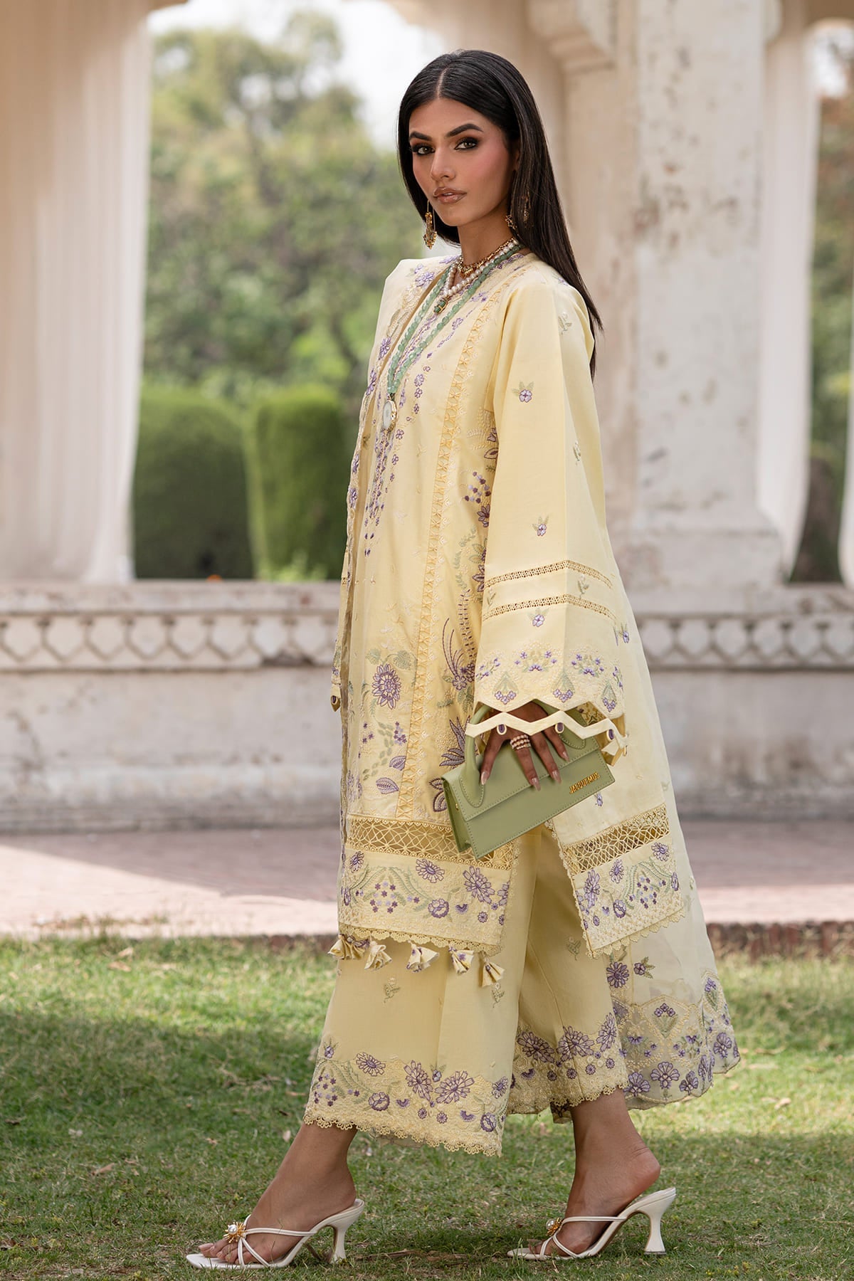 Moondale Zarposh Jahanara Embroidered Unstitched 3 Piece Festive Lawn Suit with Organza Dupatta