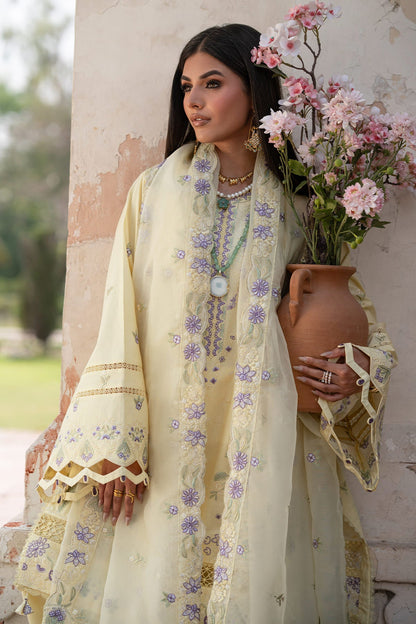 Moondale Zarposh Jahanara Embroidered Unstitched 3 Piece Festive Lawn Suit with Organza Dupatta