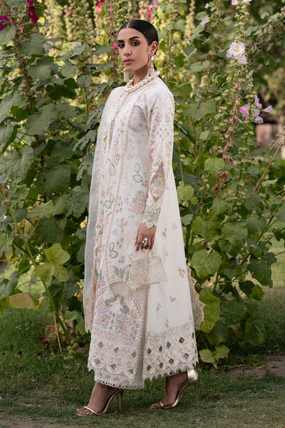 Elaris Zarposh Jahanara Embroidered Unstitched 3 Piece Festive Lawn Suit with Organza Dupatta