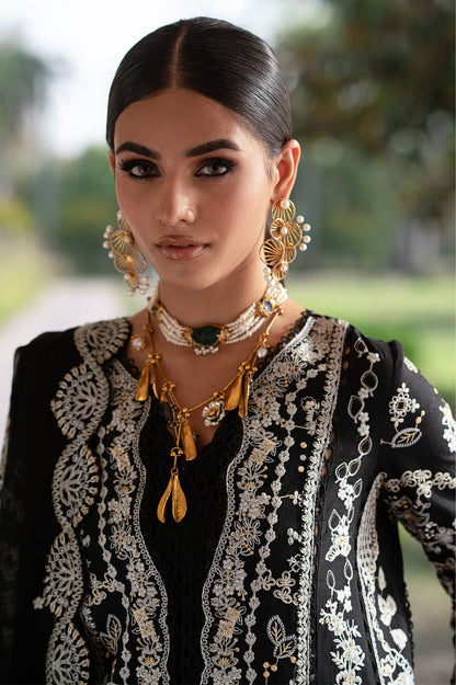 Selara Zarposh Jahanara Embroidered Unstitched 3 Piece Festive Lawn Suit with Chiffon Dupatta