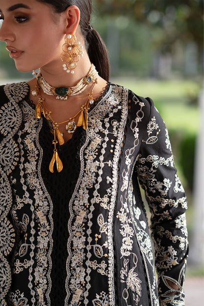 Selara Zarposh Jahanara Embroidered Unstitched 3 Piece Festive Lawn Suit with Chiffon Dupatta