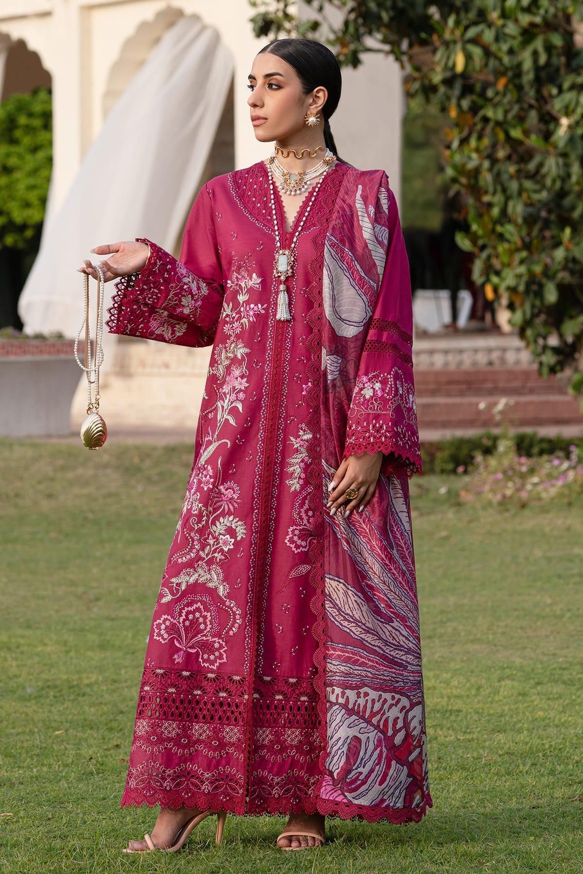Miralyn Zarposh Jahanara Embroidered Unstitched 3 Piece Festive Lawn Suit with Silk Dupatta