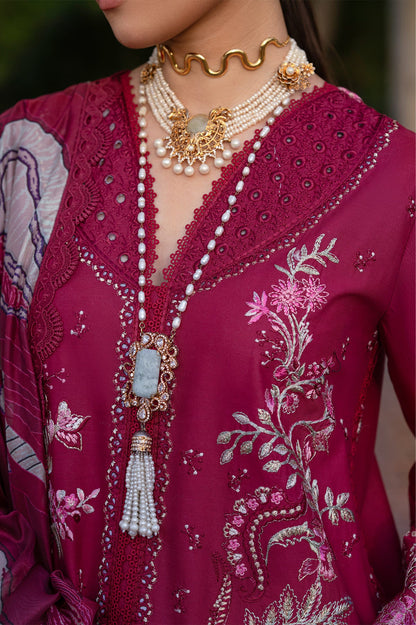 Miralyn Zarposh Jahanara Embroidered Unstitched 3 Piece Festive Lawn Suit with Silk Dupatta