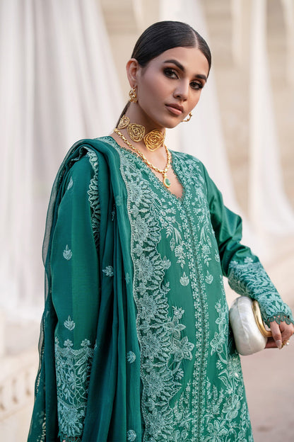 Odessa Zarposh Jahanara Embroidered Unstitched 3 Piece Festive Lawn Suit with Chiffon Dupatta