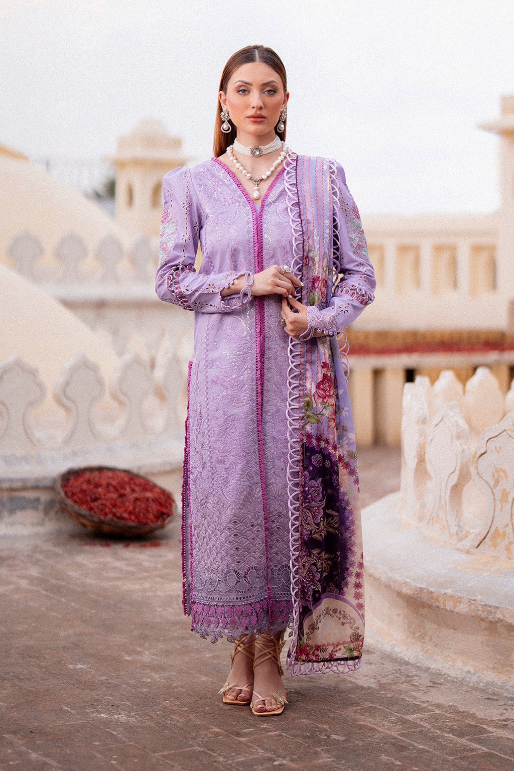 Khaas Zarposh Jahanara Embroidered Unstitched 3 Piece Festive Suit