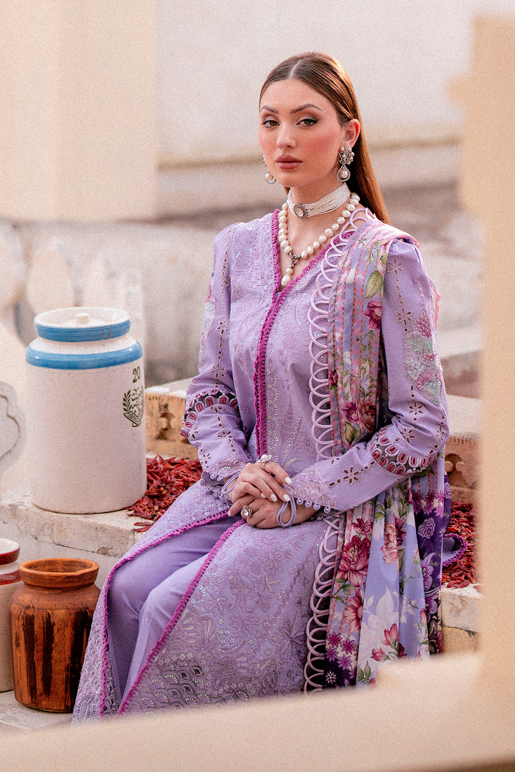 Khaas Zarposh Jahanara Embroidered Unstitched 3 Piece Festive Suit
