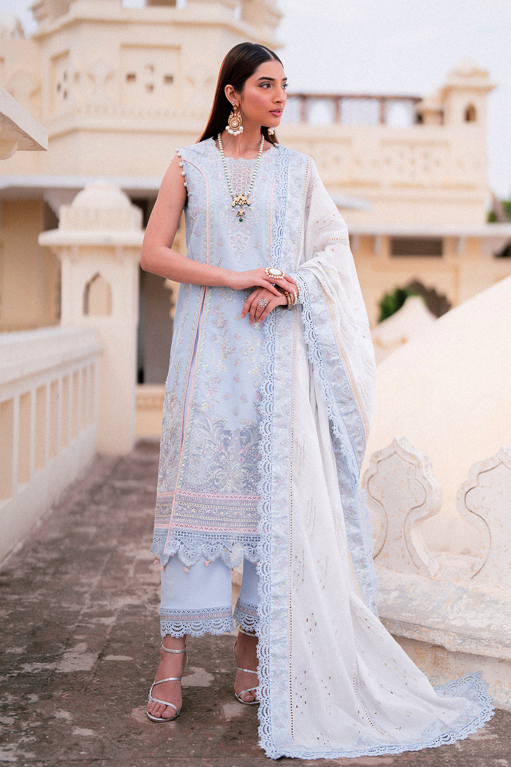 Gulbadan Zarposh Jahanara Embroidered Unstitched 3 Piece Festive Suit