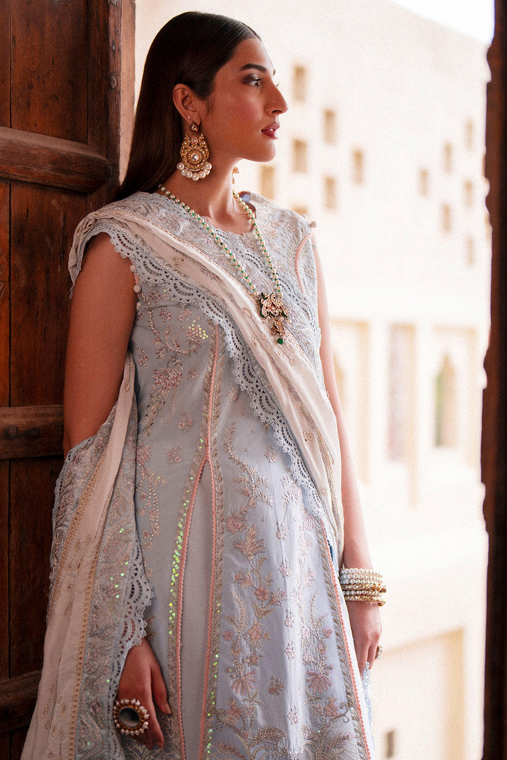 Gulbadan Zarposh Jahanara Embroidered Unstitched 3 Piece Festive Suit