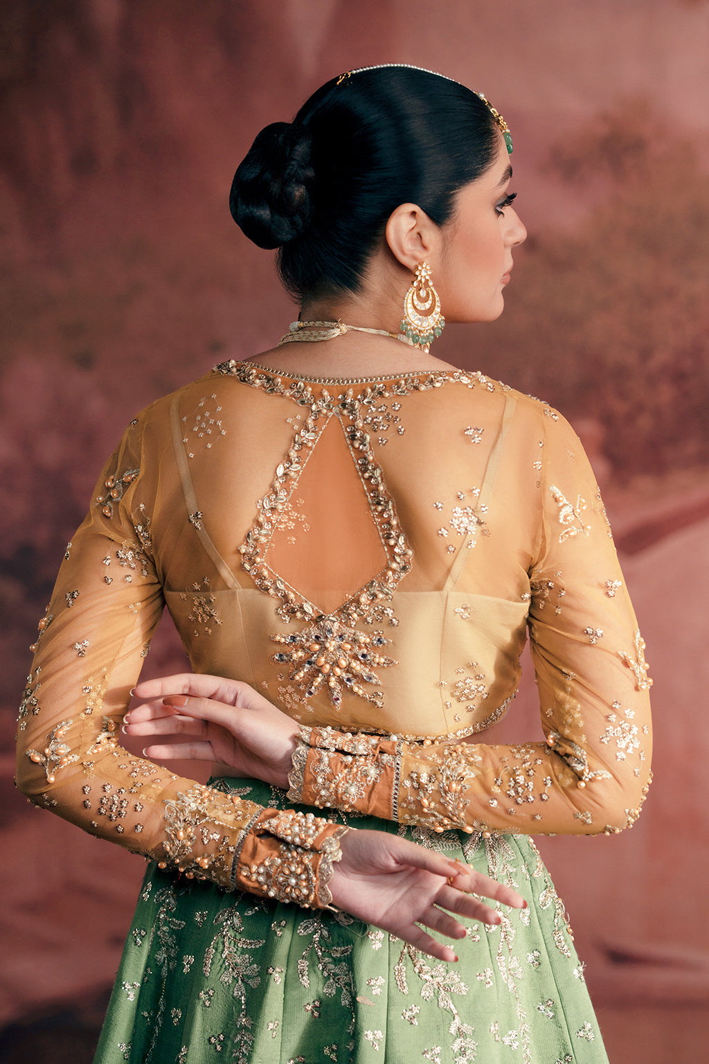 Noorani Zarposh Jahanara – Embroidered Raw Silk & Net Unstitched 3 Piece Festive Suit with Dupatta