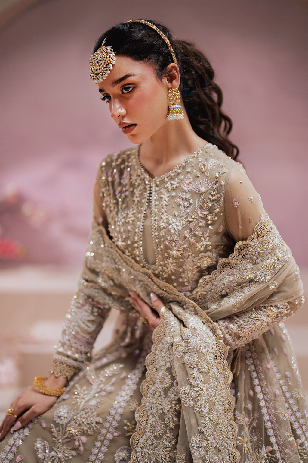 Zaib Zarposh Jahanara Embroidered Unstitched 3 Piece Festive Suit