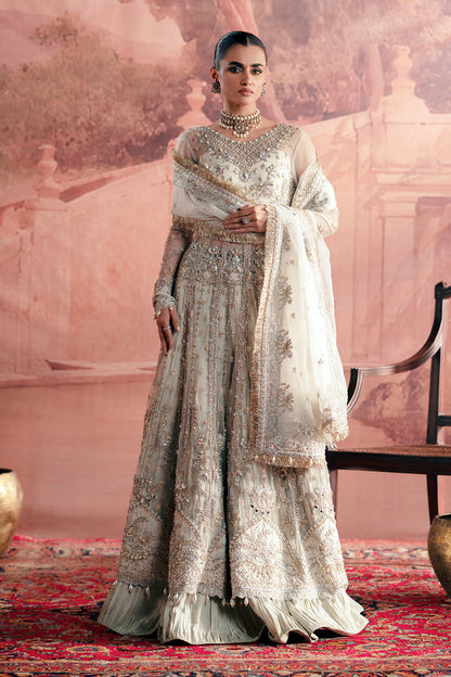Chandni Zarposh Jahanara – Embroidered Net & Raw Silk Unstitched 3 Piece Festive Suit with Organza Dupatta